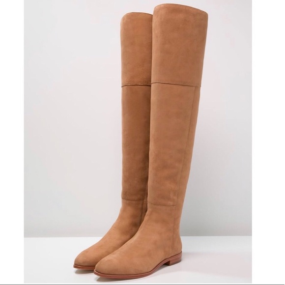 Loeffler Randall Shoes - Loeffler Randall Women’s Suede Tan Jos Over The Knee Boots Size 7